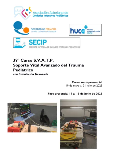 39º Curso SVATP. Soporte Vital Avanzado del Trauma Pediátrico con Simulación Avanzada